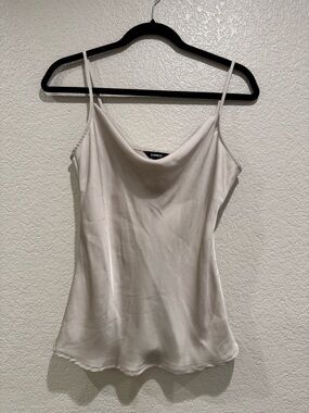 Express Satin Cowl Neck Camisole in Ivory